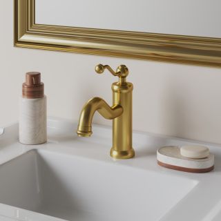 Смеситель для раковины Paini Duomo 88PJ205 матовое золото